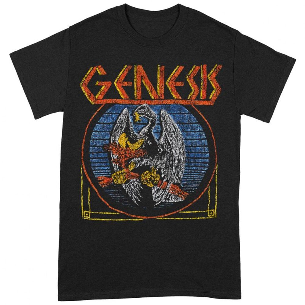 Genesis Unisex Adult Eagle T-Shirt / Black/Orange/Blue